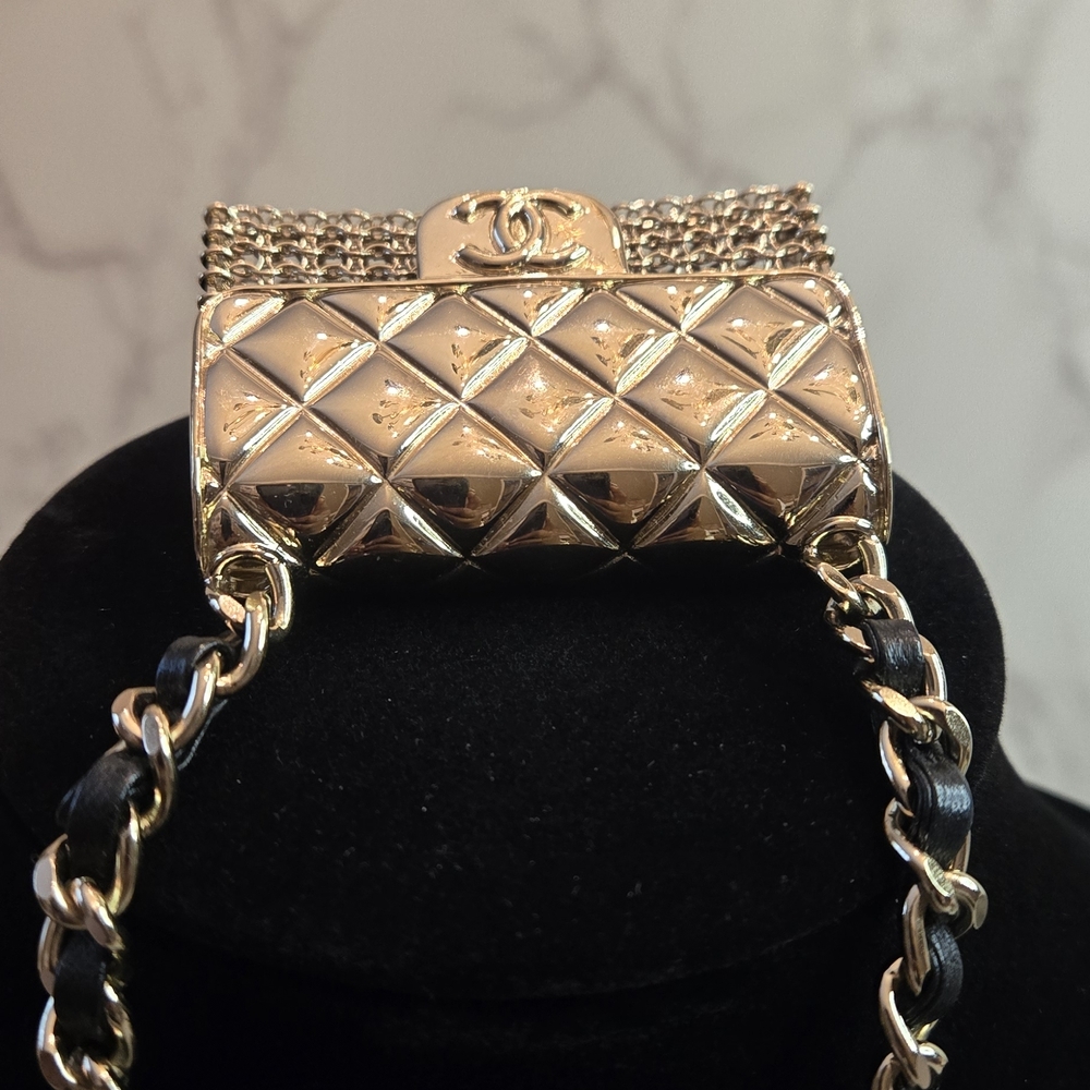 Chanel Micro Bag Necklace - Gold - Picture 10 of 15